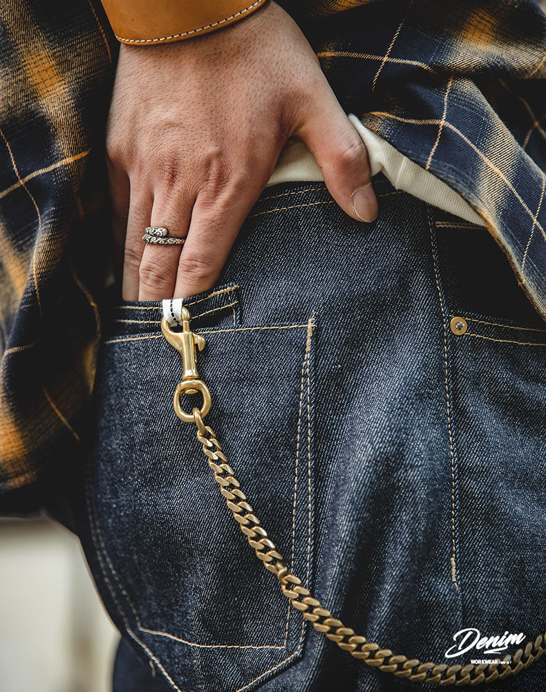 Tooling  Retro Denim Straight Long Men's Jeans - Harmony Gallery