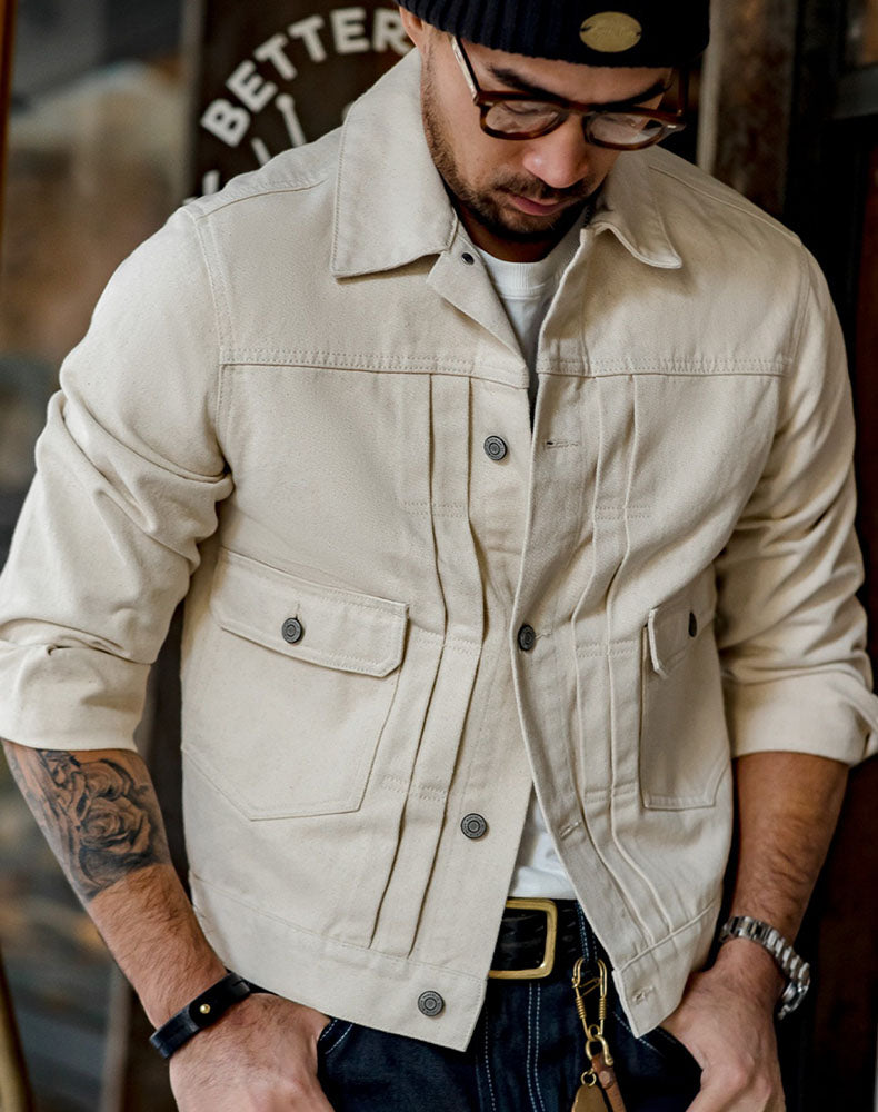 American Second-Generation Denim Washed Men's Coat - Harmony Gallery