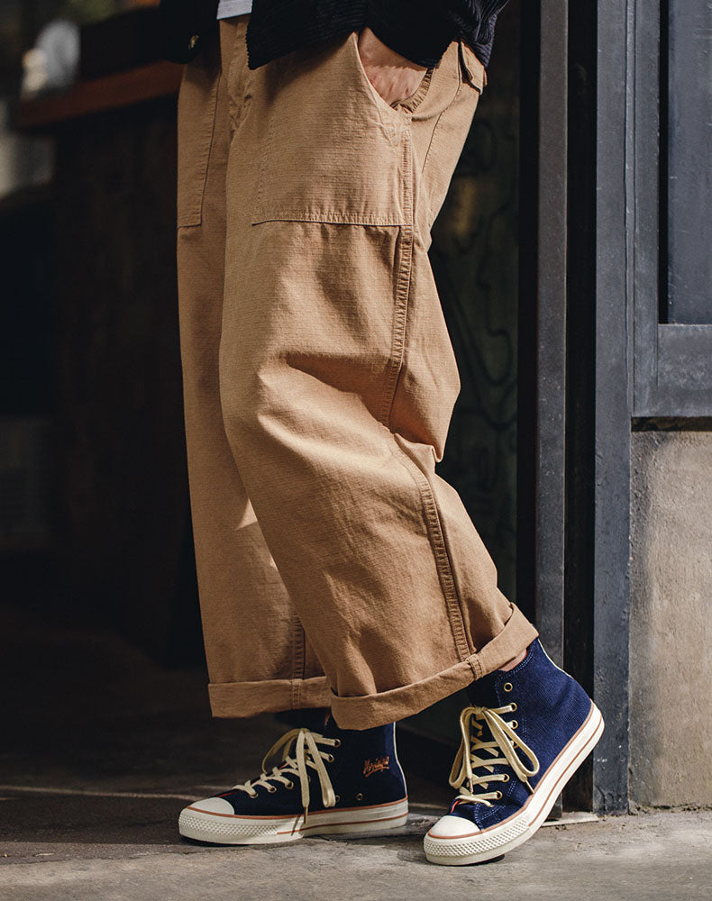 Corduroy High-Top All-Match Casual Men's Canvas Shoes - Harmony Gallery