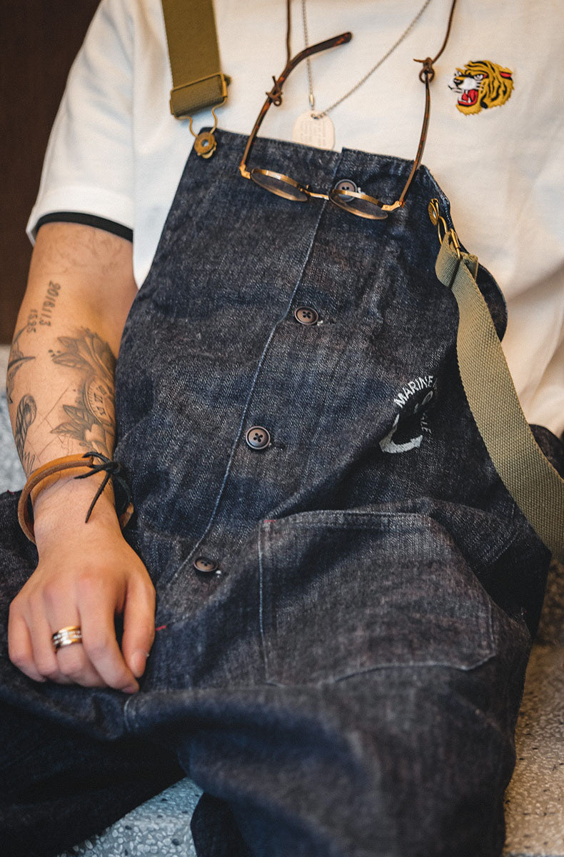 American Retro Marine Deck Straight Men's Overalls - Harmony Gallery