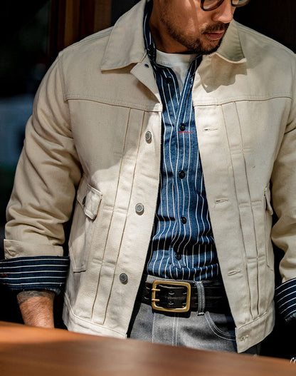 American Second-Generation Denim Washed Men's Coat - Harmony Gallery