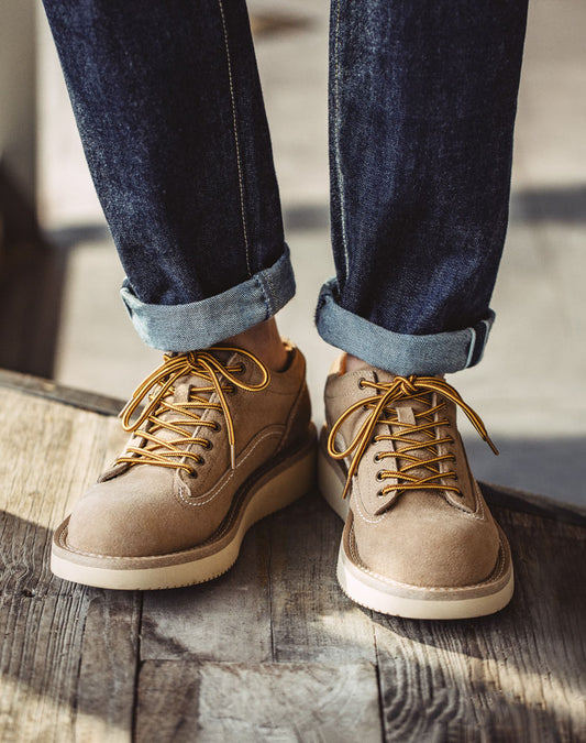 American Retro Short Face Suede Large Scalp Men's Dress Shoes - Harmony Gallery