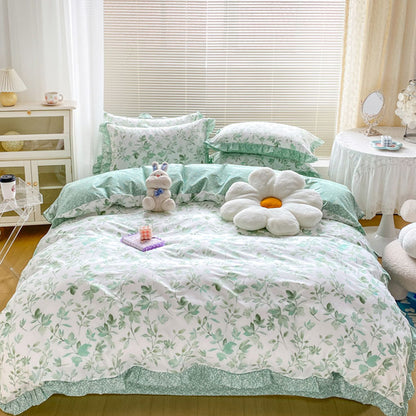Pastoral Style Printed Four-Piece Pure Cotton Bed Set - Harmony Gallery