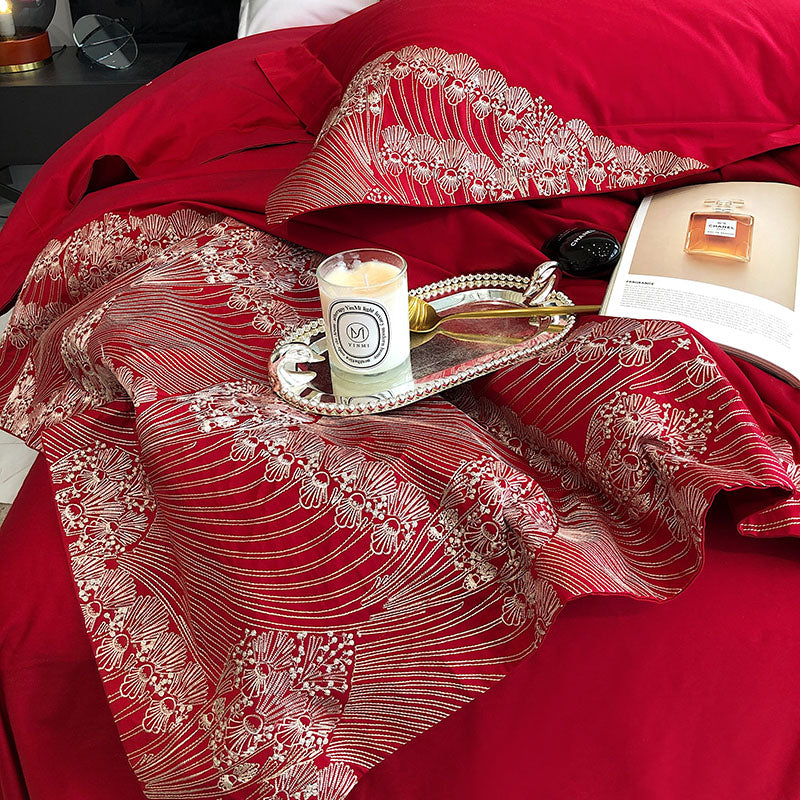 Luxury High-End Embroidery Quilt Cover Villa Bed Set - Harmony Gallery