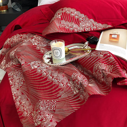 Luxury High-End Embroidery Quilt Cover Villa Bed Set - Harmony Gallery