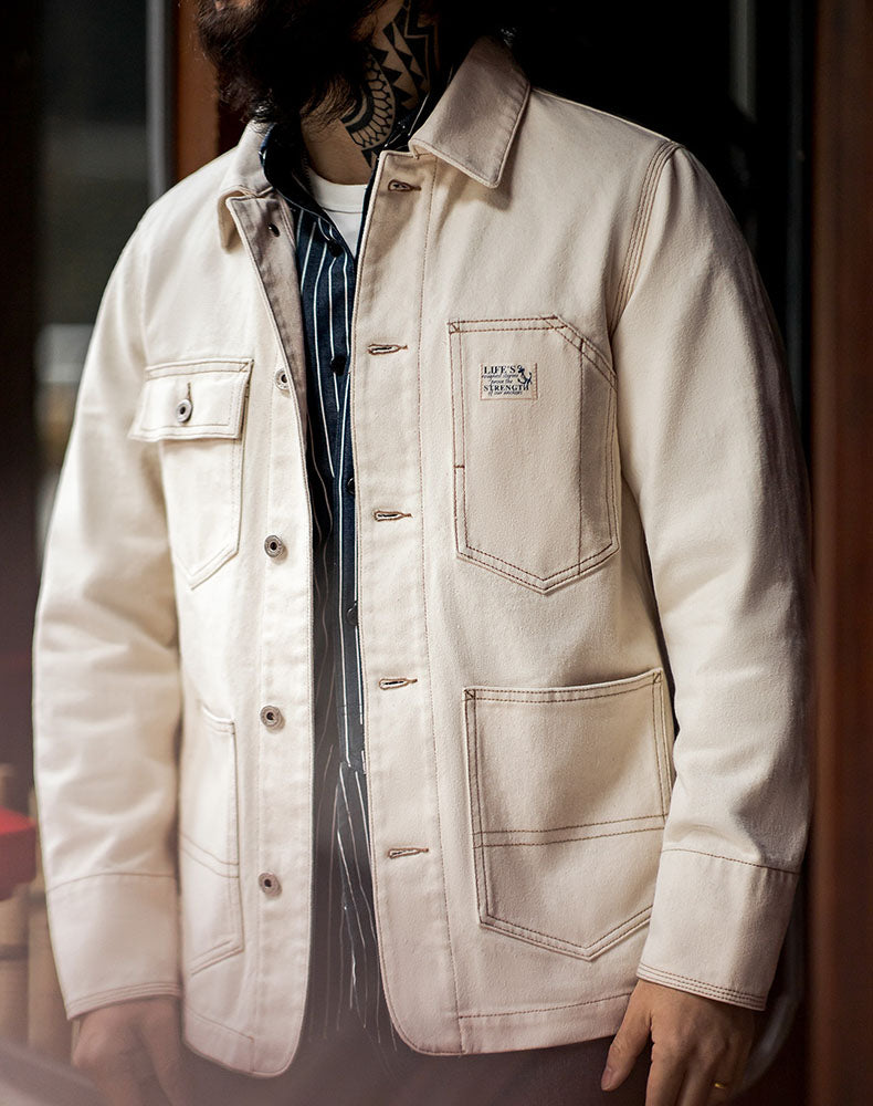American Heavy Cotton Seed Multi-Pocket Men's Coat - Harmony Gallery