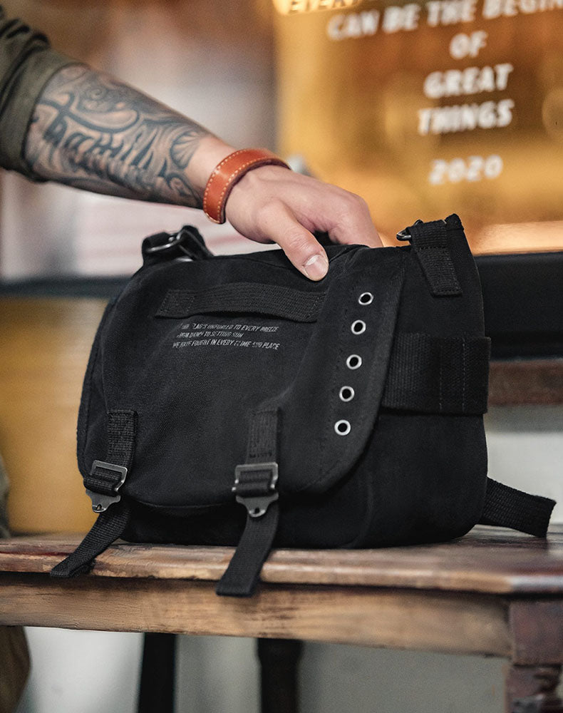 American M1961 Canvas Handy Shoulder Motorcycle Men's Bag - Harmony Gallery