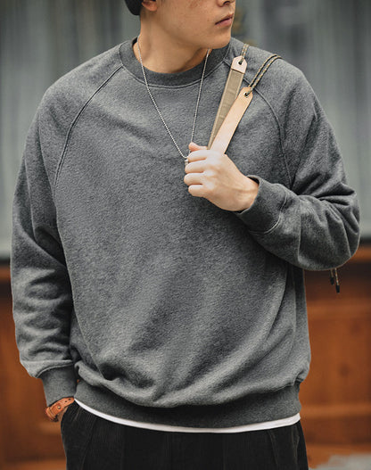 Tooling Retro Terry Cloth Round Neck Men's Sweater - Harmony Gallery