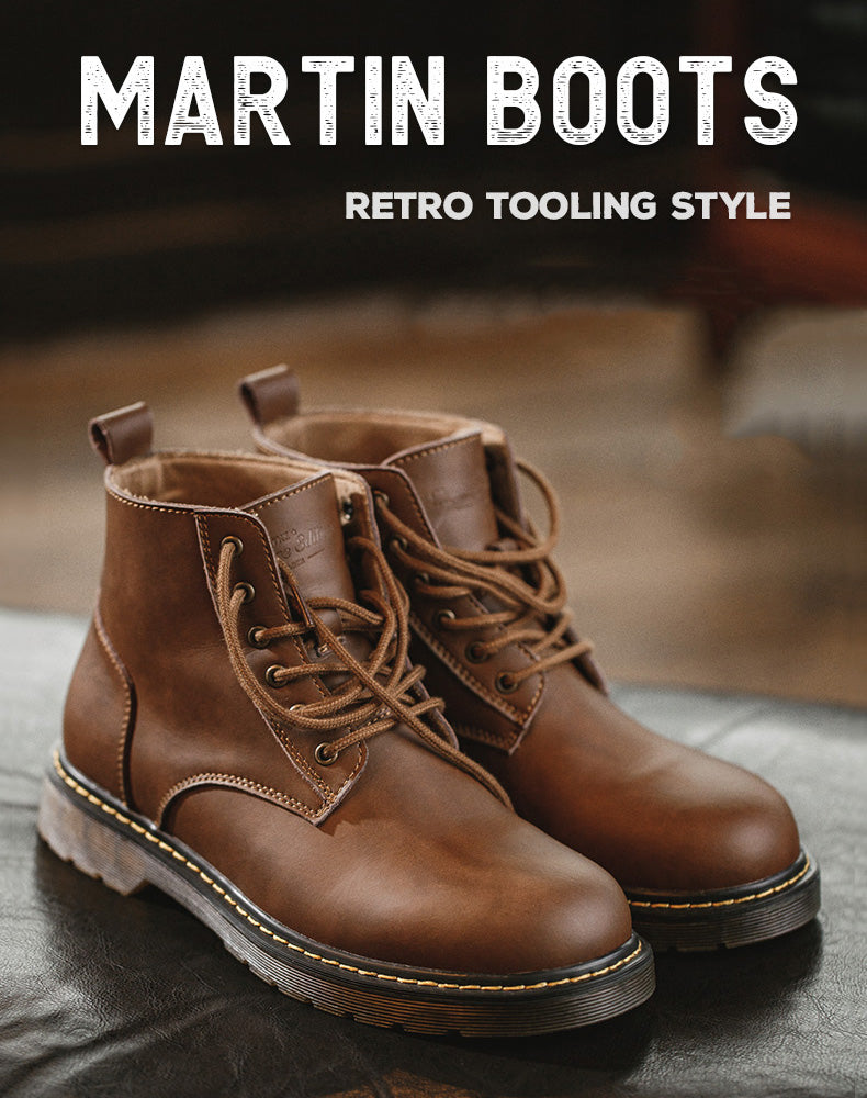 British Style Tooling Middle-Top Crazy Horse-Leather Desert Men's Boot - Harmony Gallery