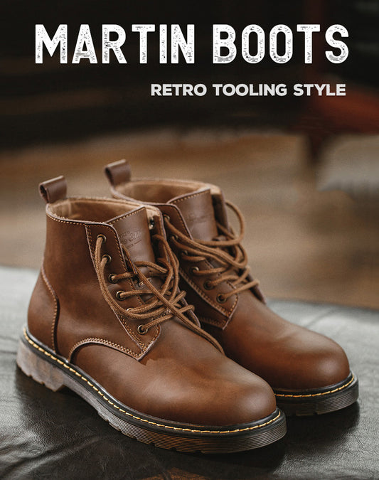 British Style Tooling Middle-Top Crazy Horse-Leather Desert Men's Boot - Harmony Gallery