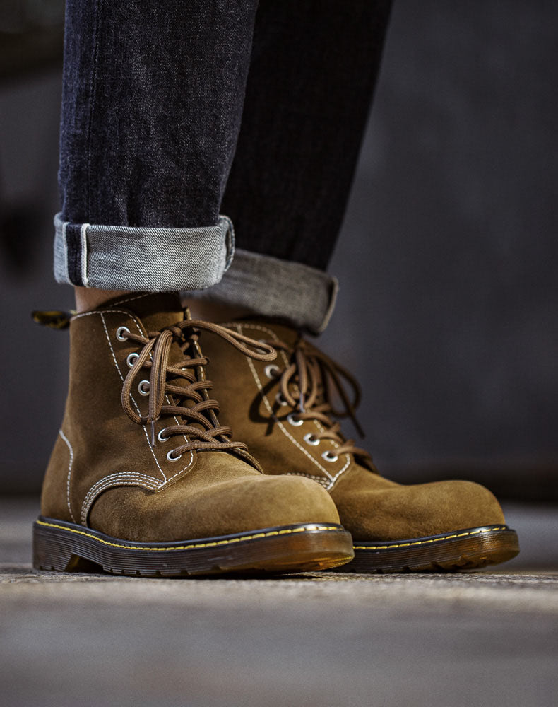 Retro British Casual Motorcycle Martin Leather Men's Boot - Harmony Gallery