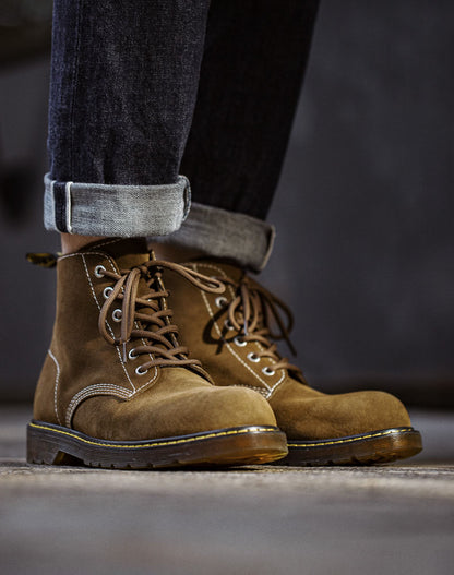 Retro British Casual Motorcycle Martin Leather Men's Boot - Harmony Gallery