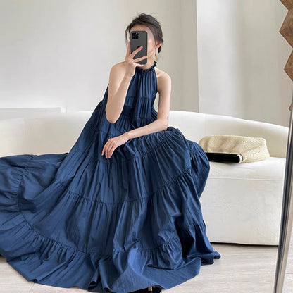 French Cold Wind Royal Goddess Hanging Women's Dress - Harmony Gallery