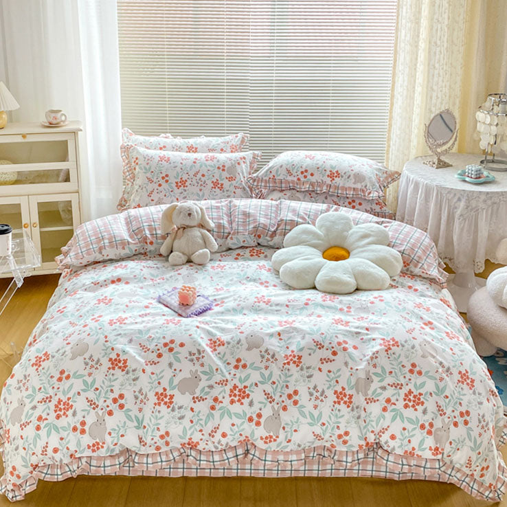 Pastoral Style Printed Four-Piece Pure Cotton Bed Set - Harmony Gallery