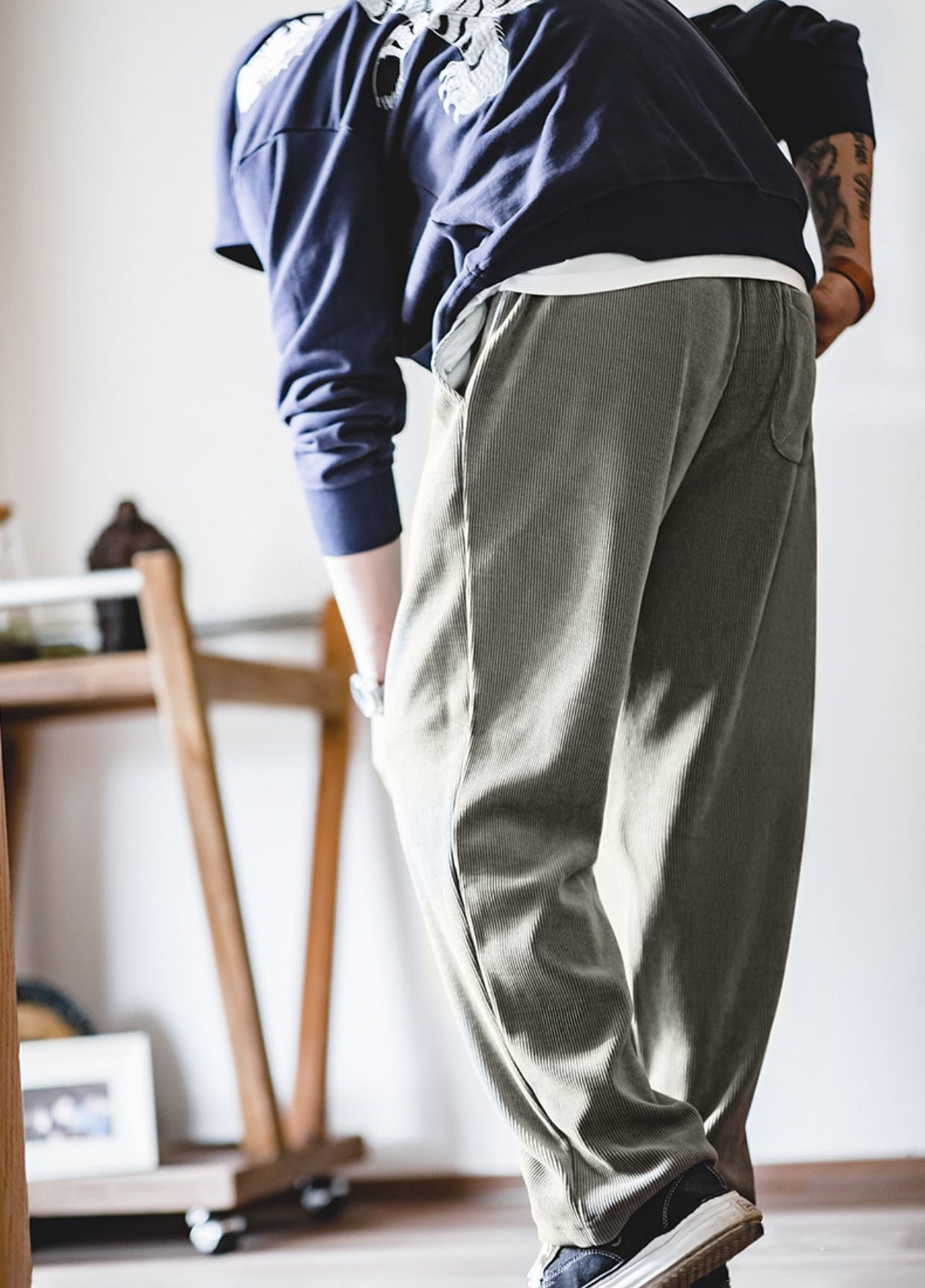 Tooling Casual Chenille Smart Leggings Lazy Straight Men's Trousers - Harmony Gallery
