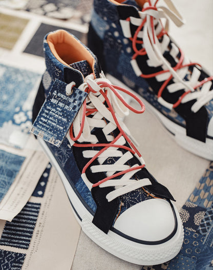 Autumn High-Top Printing Casual Cashew Unisex Canvas Shoes - Harmony Gallery
