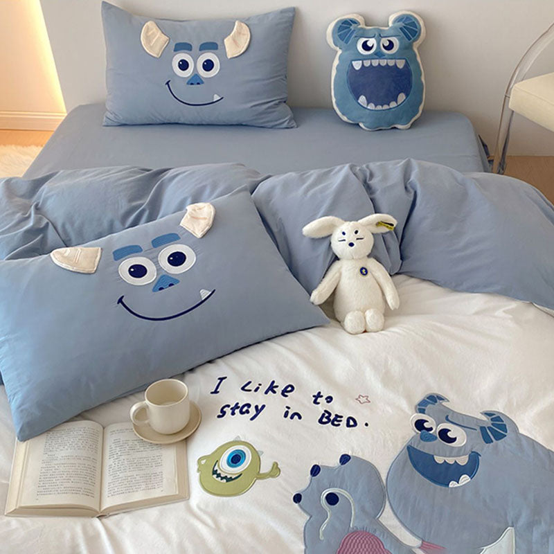 James P. Sullivan, Monsters University Washed Cotton Four-Piece Bed Set - Harmony Gallery