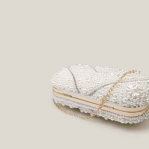 Banquet High-End Pearl Evening Bridal Clutch Bag - Harmony Gallery
