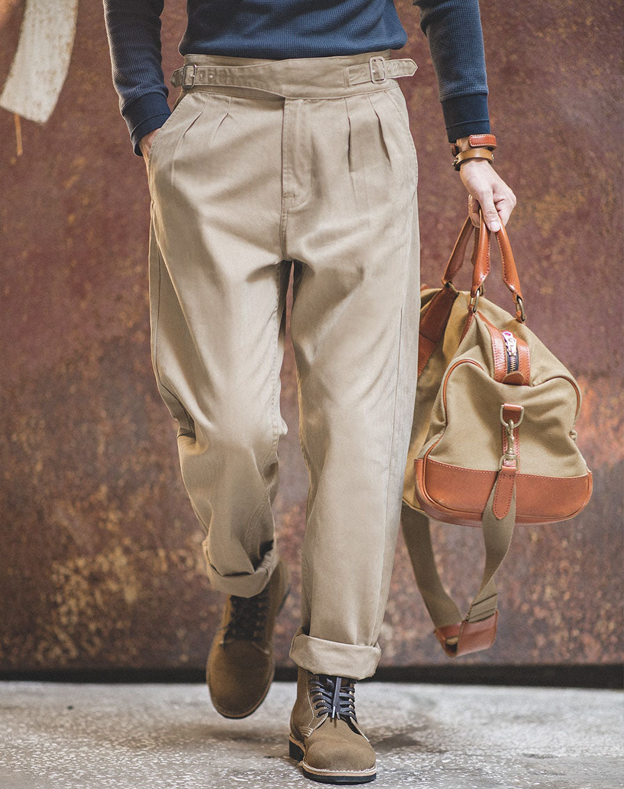 Tooling American Retro Gurkha Army Casual Men's Trousers - Harmony Gallery