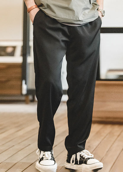 Tooling Casual Anti-Wrinkle Elastic-Waist Straight Men's Trousers - Harmony Gallery