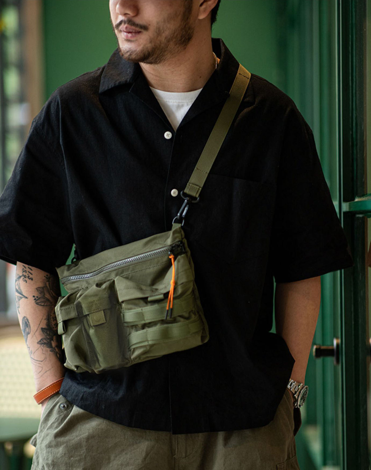 Function Postman Oblique Cross Mountain Men's Waist Bag - Harmony Gallery