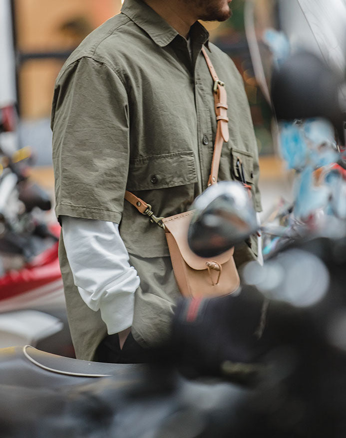 American Retro Loose Mountain Military Men's Shirt - Harmony Gallery