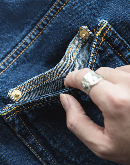 Tooling American Retro Washed Denim Straight Loose Men's Jeans - Harmony Gallery
