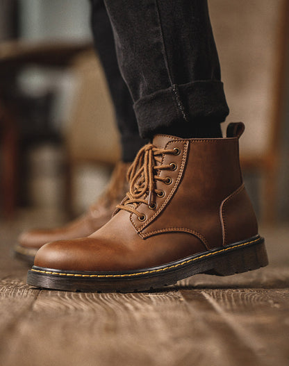 British Style Tooling Middle-Top Crazy Horse-Leather Desert Men's Boot - Harmony Gallery