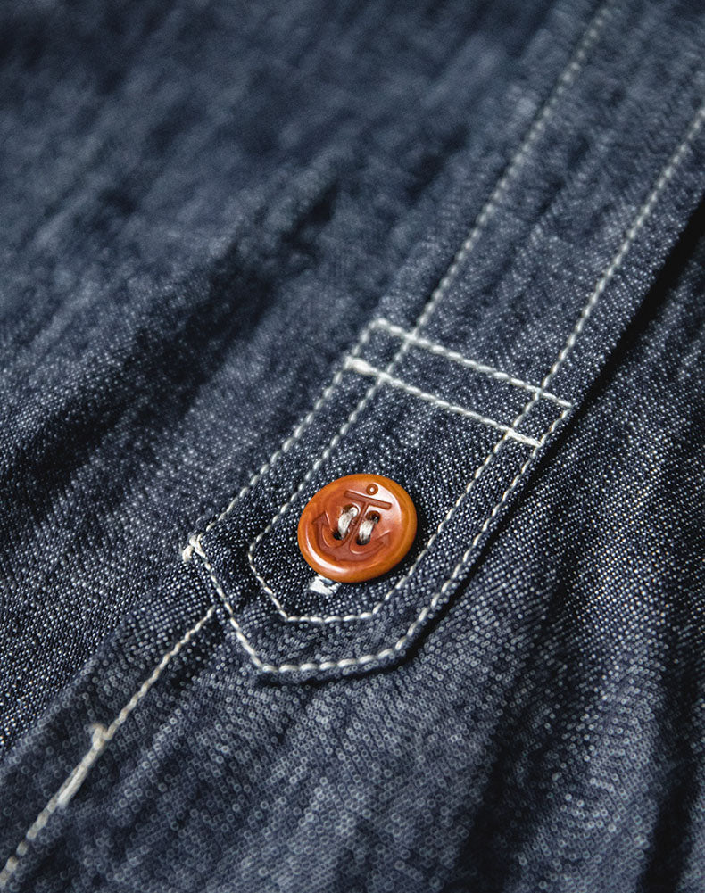 American Retro Denim Western Tough Guy Men's Shirt - Harmony Gallery