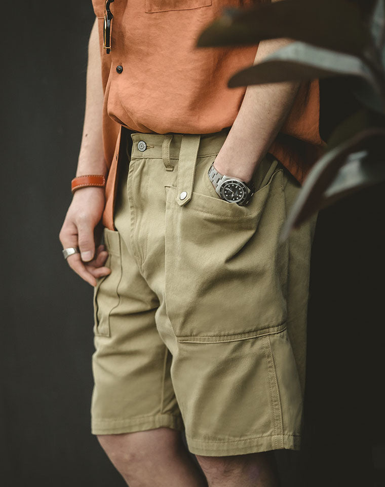 American Retro P37 Large Pocket Casual Straight Men's Shorts - Harmony Gallery