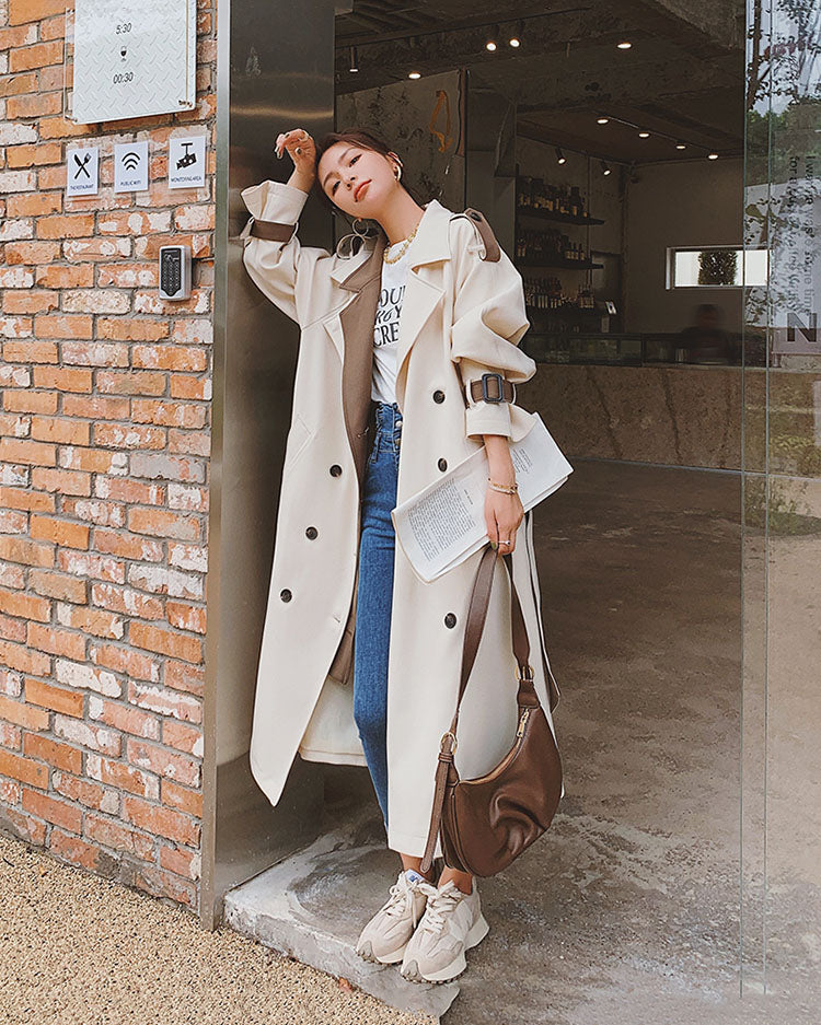Loose British Style High Sense Women's Windbreaker - Harmony Gallery