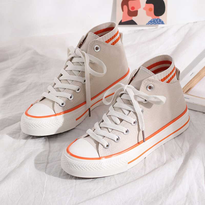 High-Top Canvas All-Match Retro Women's Shoes - Harmony Gallery