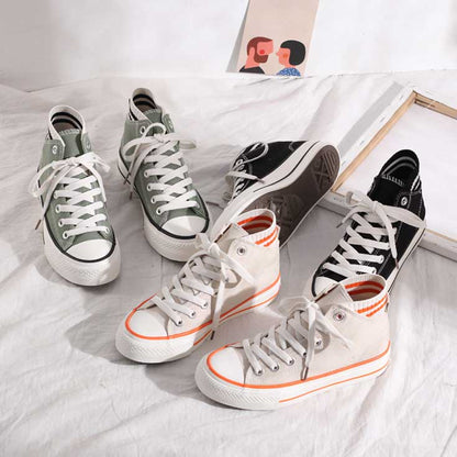 High-Top Canvas All-Match Retro Women's Shoes - Harmony Gallery