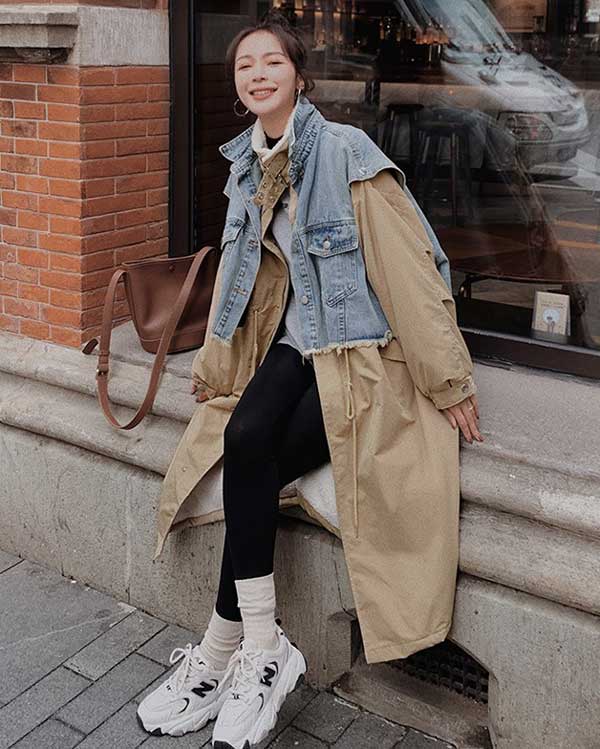 Loose Denim Lamb Wool Parker Winter Women's Jacket - Harmony Gallery