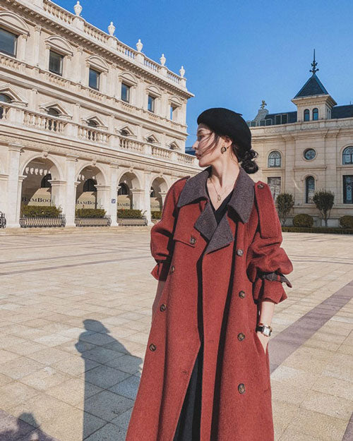 Light Loose Goddess Mid-Length Woolen Women's Coat - Harmony Gallery
