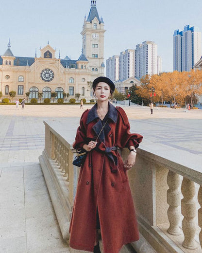 Light Loose Goddess Mid-Length Woolen Women's Coat - Harmony Gallery