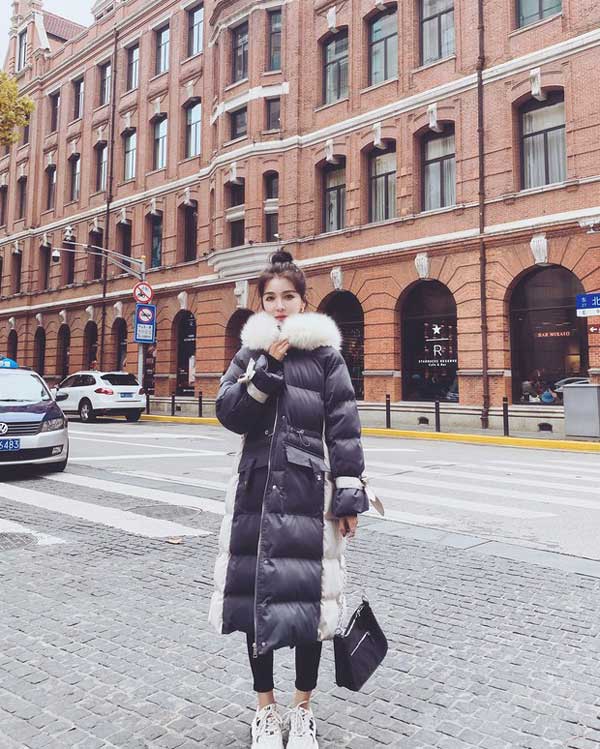 Mid-Length Loose Padded Fur Collar Winter Women's Coat - Harmony Gallery