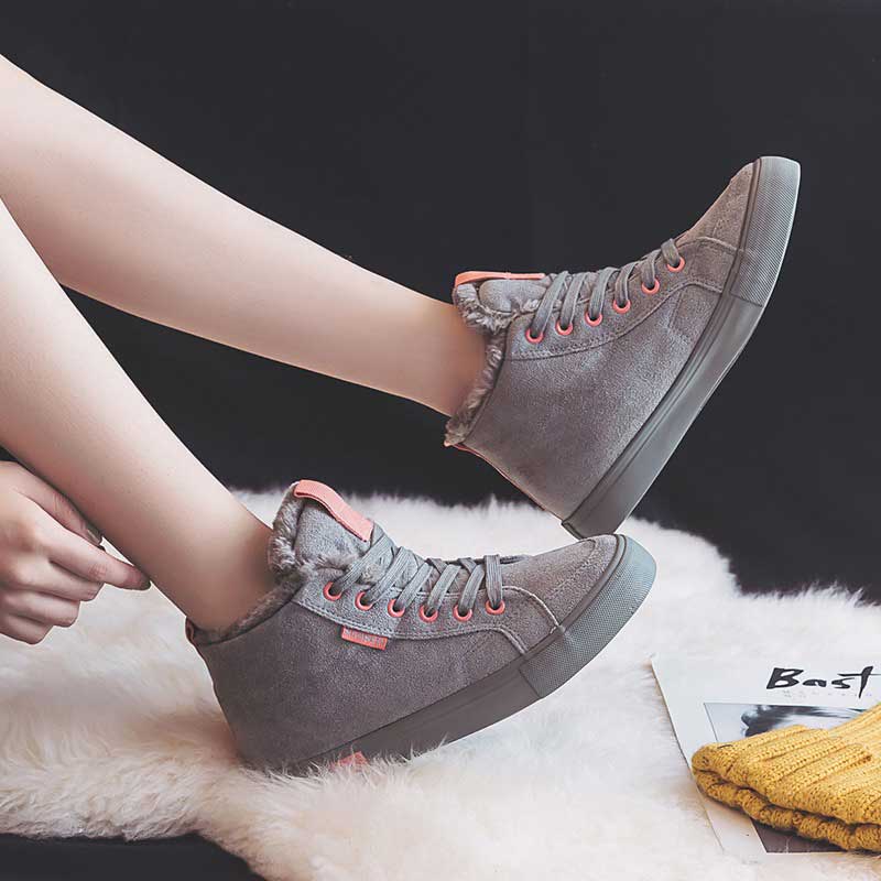 Winter High-Top Canvas Warm All-Match Women's Boots - Harmony Gallery