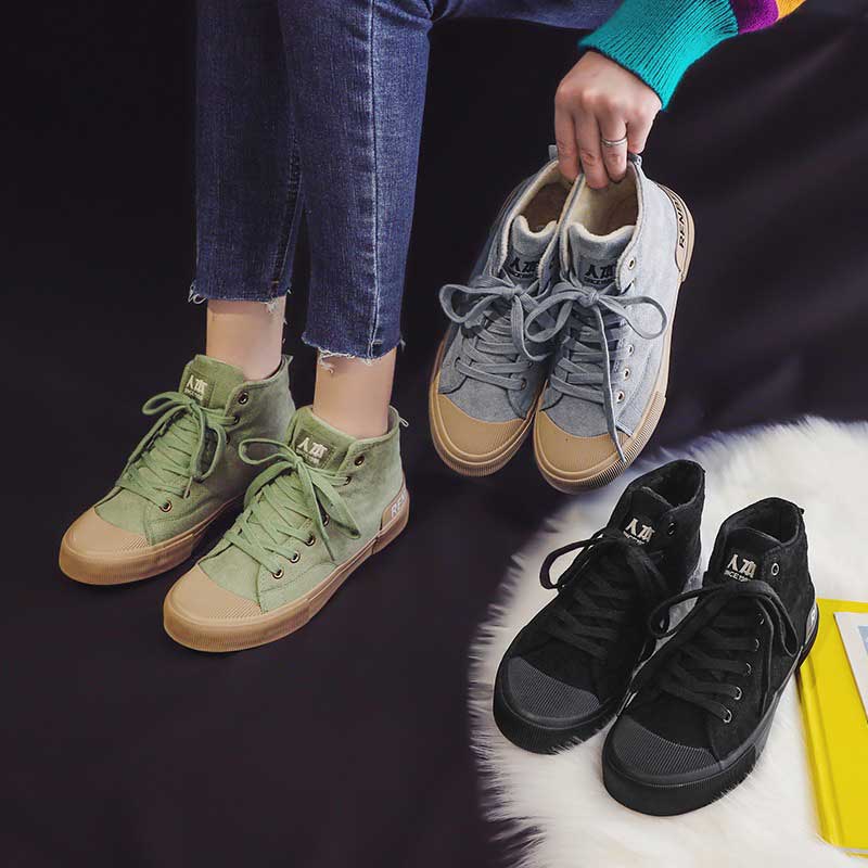 Biscuit High-Top Warm Winter Fashion Suede Women's Boots - Harmony Gallery